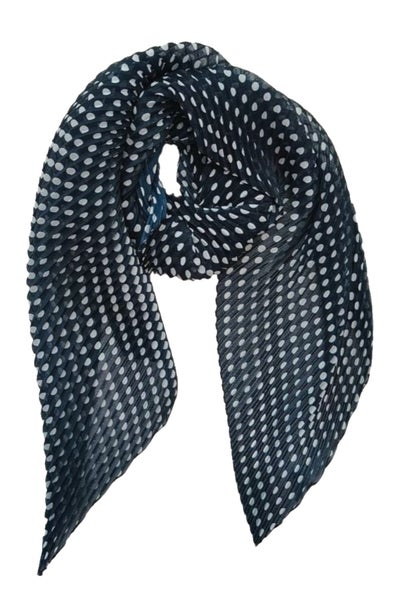 Milka - Plisse Scarf, Dark Blue