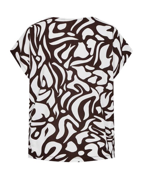 FQFloi Tee, Coffee Bean W. Brilliant White