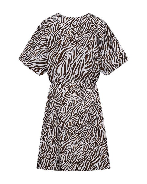 FQMele Dress, Brilliant White W. Coffee Bean